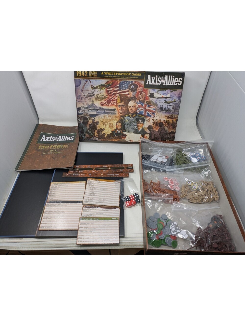 Lot Axis & Allies Europe 1941 & 1942 2nd Edition WWII Strategy Board Game RPG